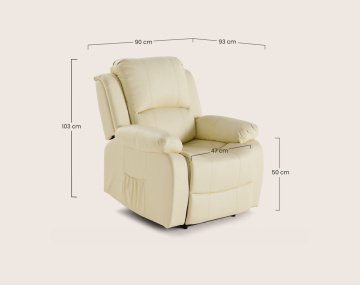 Fauteuil relax électrique en simili Armand