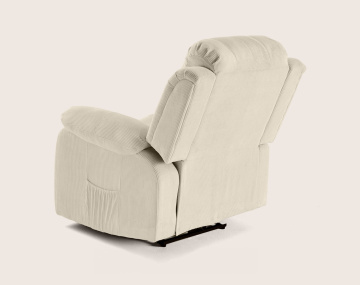 Fauteuil ARMAND relax électrique en velours côtelé | Best Mobilier