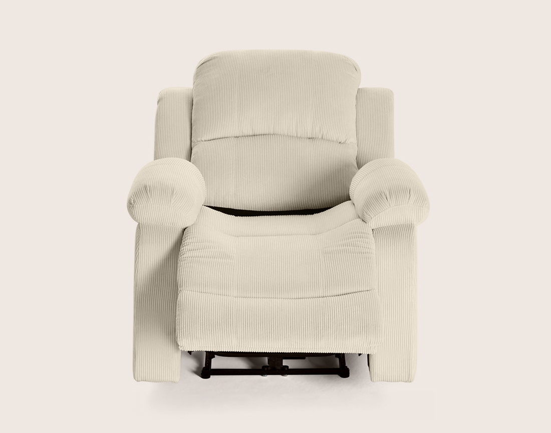 Fauteuil ARMAND relax électrique en velours côtelé | Best Mobilier