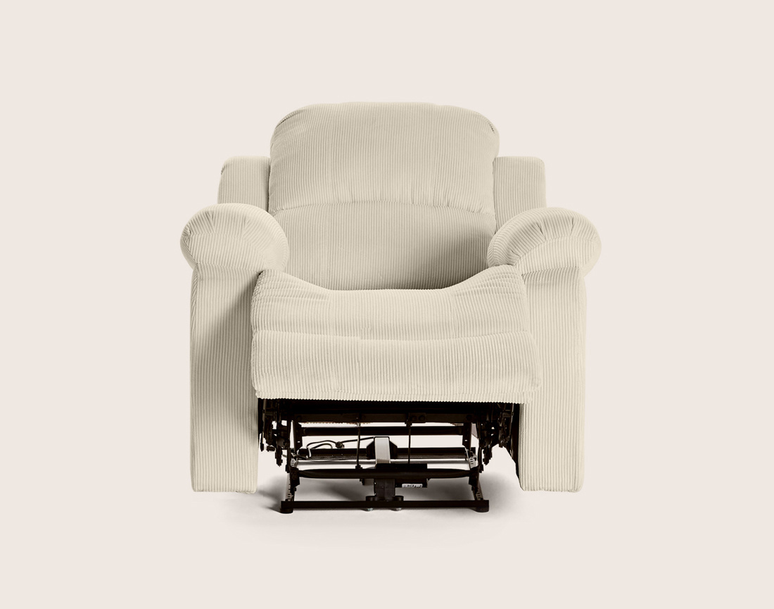 Fauteuil ARMAND relax électrique en velours côtelé | Best Mobilier