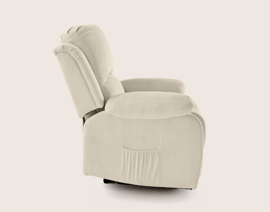 Fauteuil ARMAND relax électrique en velours côtelé | Best Mobilier