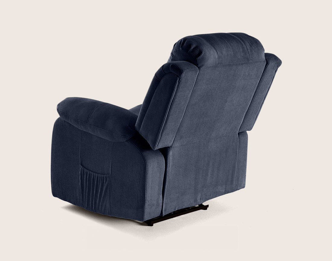 Fauteuil ARMAND relax électrique en velours côtelé | Best Mobilier