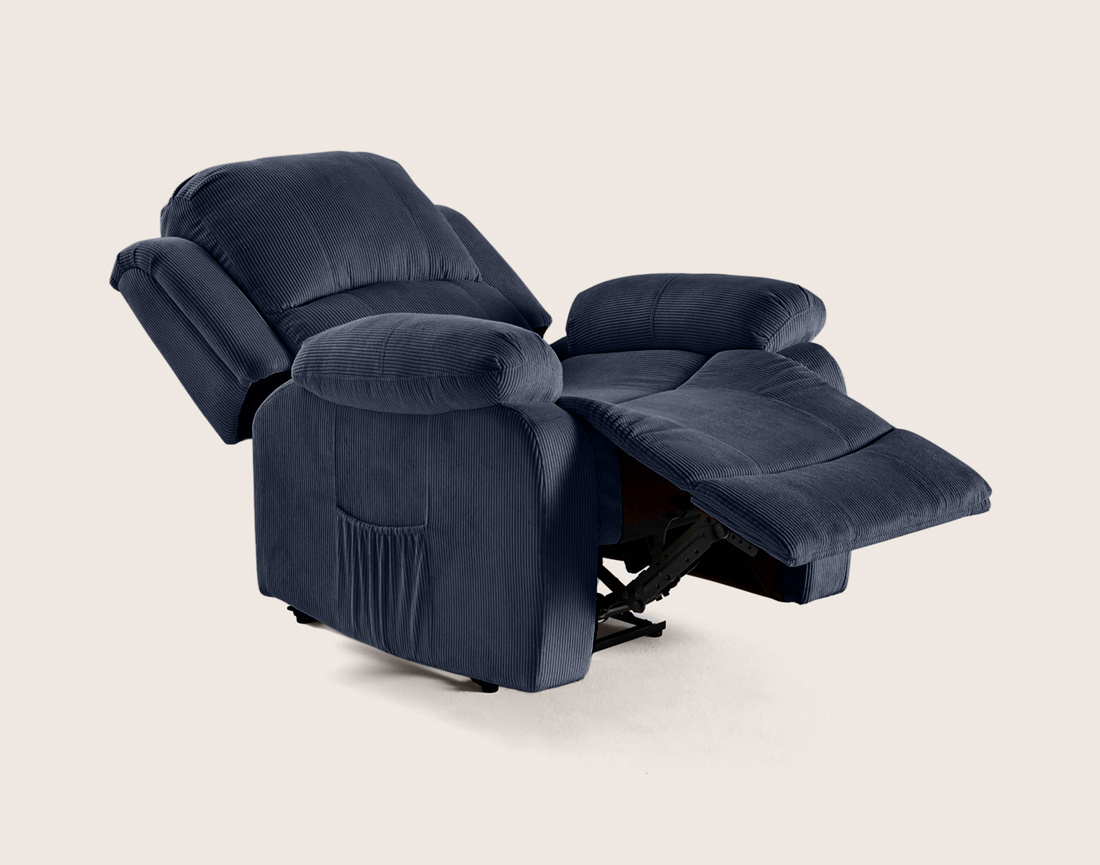 Fauteuil ARMAND relax électrique en velours côtelé | Best Mobilier