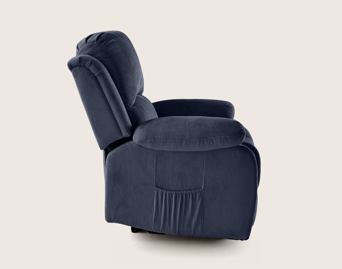 Fauteuil ARMAND relax électrique en velours côtelé | Best Mobilier