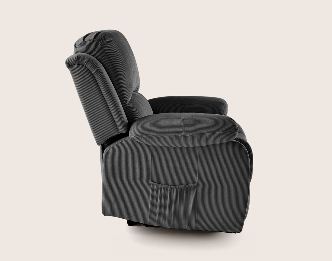 Fauteuil ARMAND relax électrique en velours côtelé | Best Mobilier