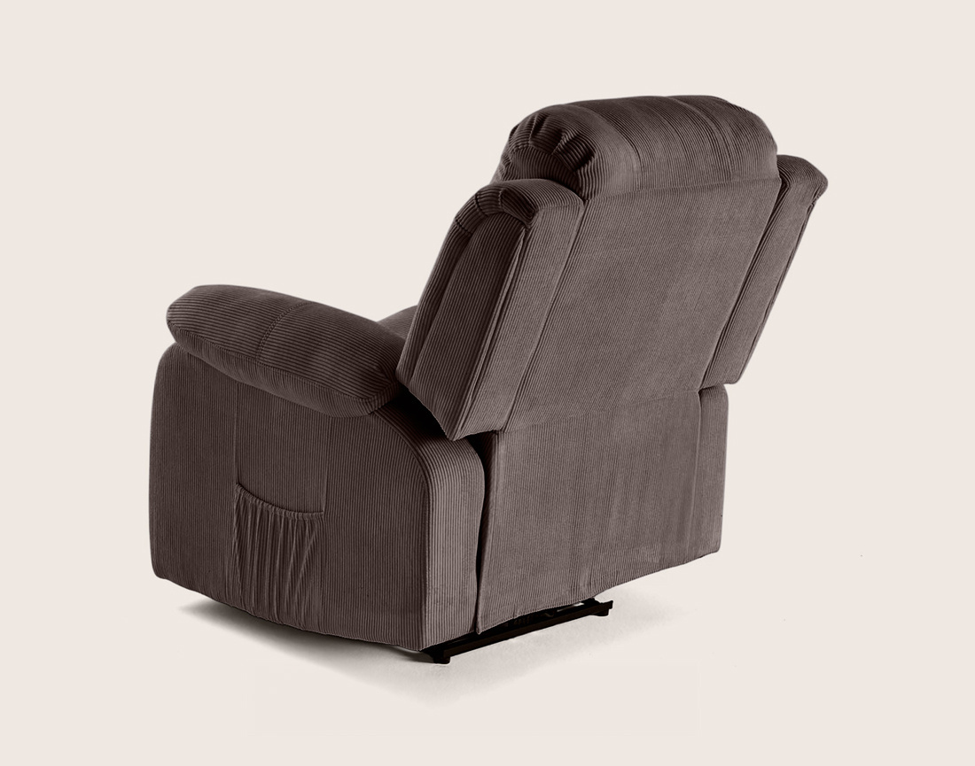 Fauteuil ARMAND relax électrique en velours côtelé | Best Mobilier