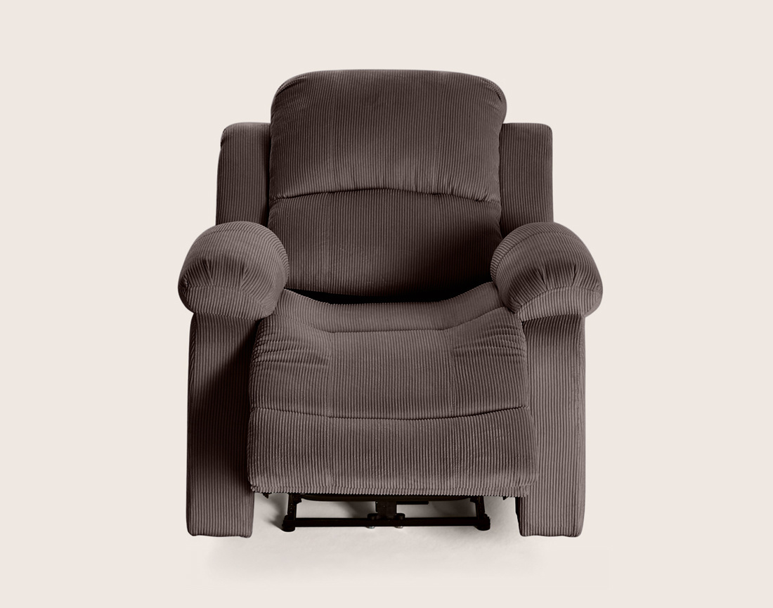 Fauteuil ARMAND relax électrique en velours côtelé | Best Mobilier