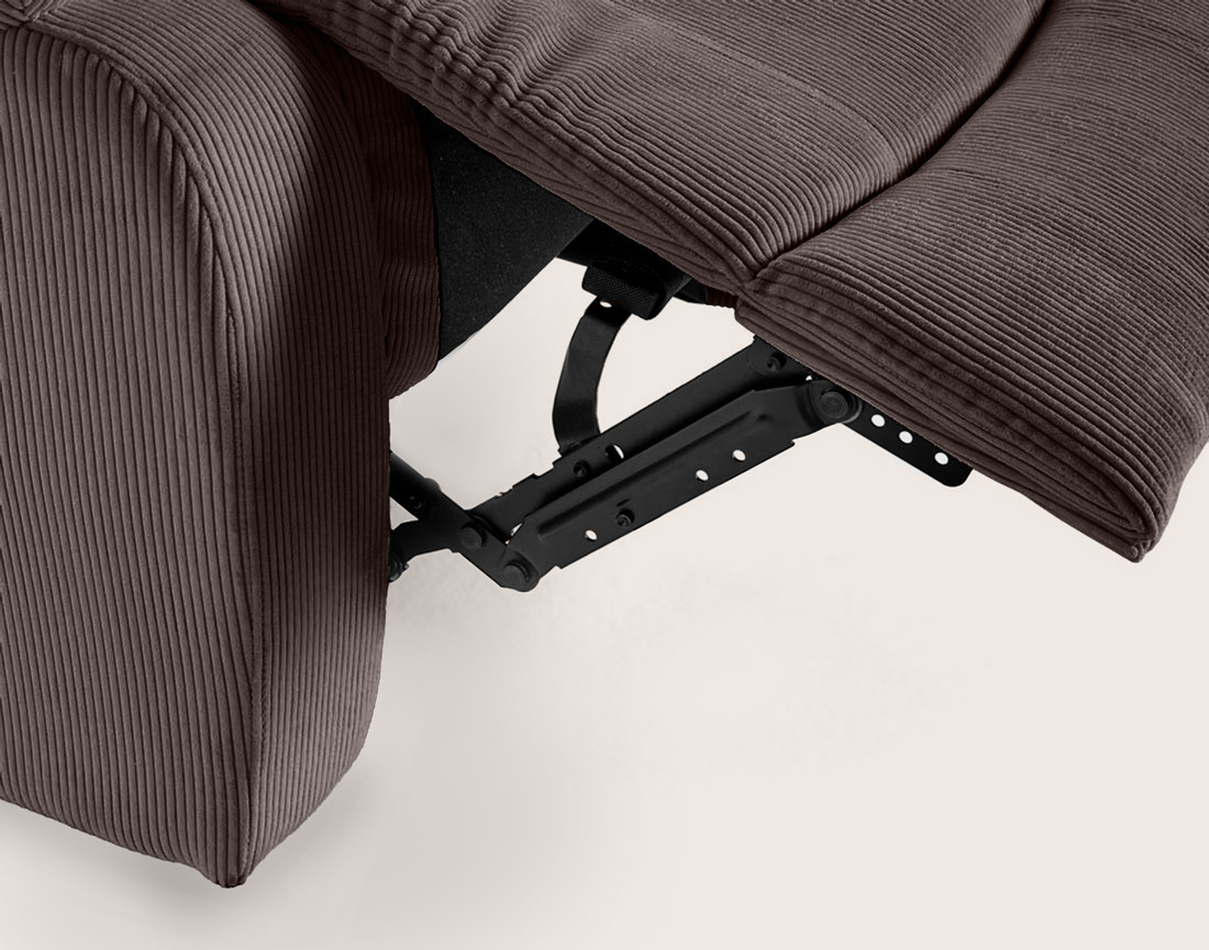 Fauteuil ARMAND relax électrique en velours côtelé | Best Mobilier