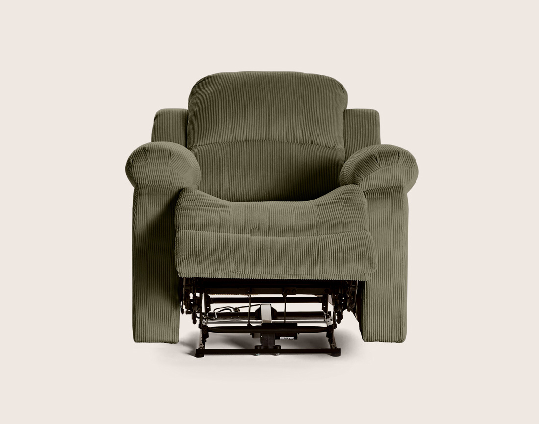 Fauteuil ARMAND relax électrique en velours côtelé | Best Mobilier