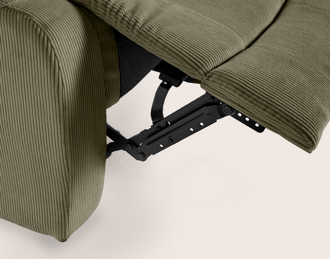 Fauteuil ARMAND relax électrique en velours côtelé | Best Mobilier