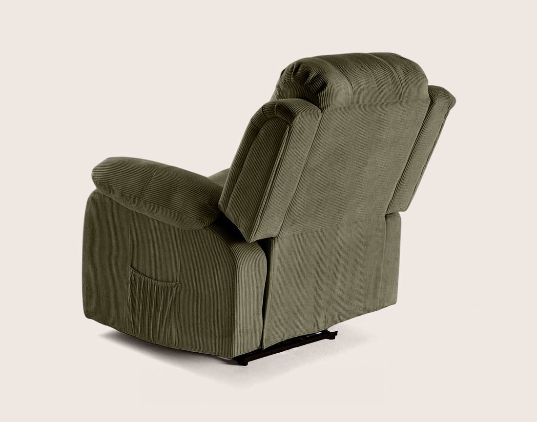 Fauteuil ARMAND relax électrique en velours côtelé | Best Mobilier