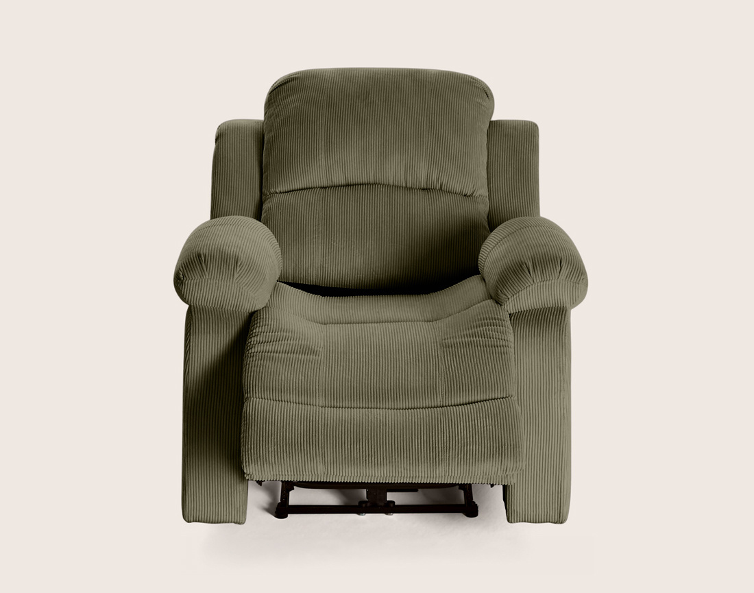Fauteuil ARMAND relax électrique en velours côtelé | Best Mobilier