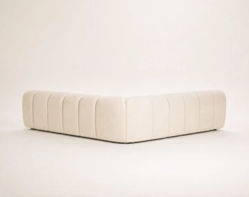 Canapé AVA d'angle L 5 places en velours texturé | Best Mobilier
