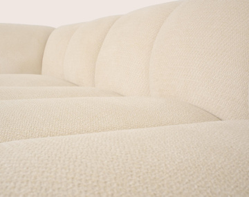 Canapé AVA d'angle L 5 places en velours texturé | Best Mobilier