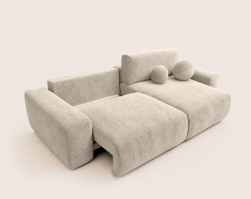 Canapé COSNTANCE d'angle réversible 4 places convertible avec coffre en velours relief | Best Mobilier