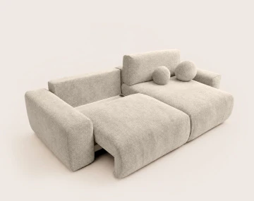 Canapé COSNTANCE d'angle réversible 4 places convertible avec coffre en velours relief | Best Mobilier