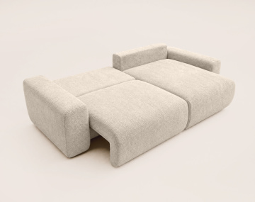 Canapé COSNTANCE d'angle réversible 4 places convertible avec coffre en velours relief | Best Mobilier