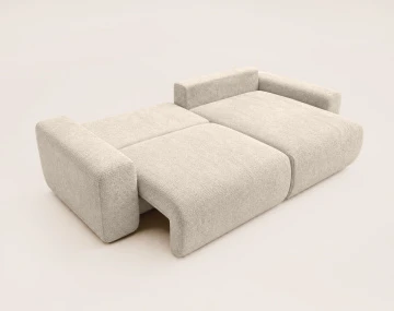 Canapé COSNTANCE d'angle réversible 4 places convertible avec coffre en velours relief | Best Mobilier
