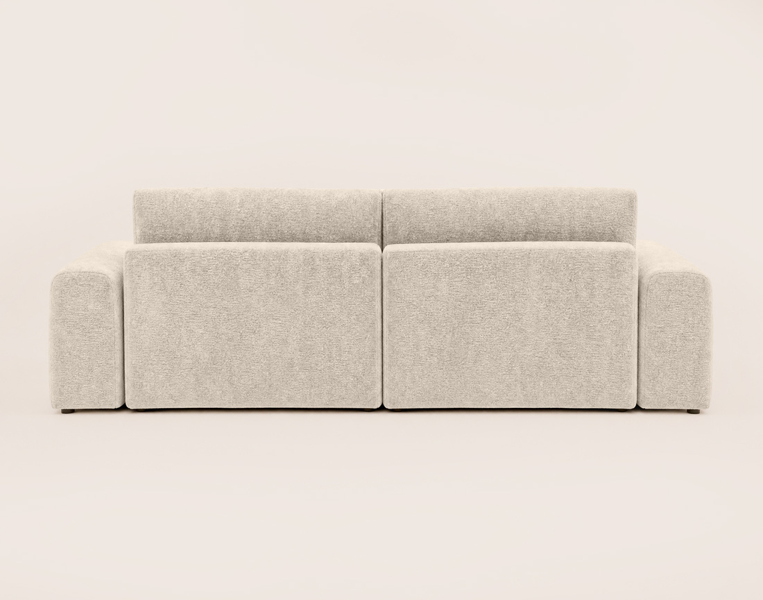 Canapé COSNTANCE d'angle réversible 4 places convertible avec coffre en velours relief | Best Mobilier