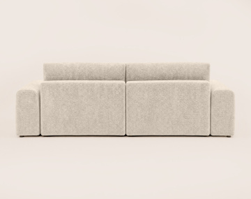 Canapé COSNTANCE d'angle réversible 4 places convertible avec coffre en velours relief | Best Mobilier