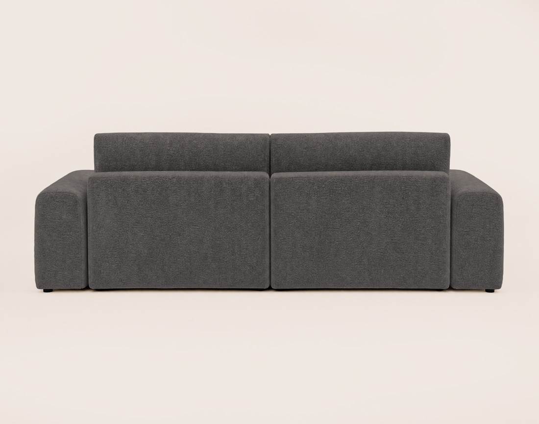 Canapé COSNTANCE d'angle réversible 4 places convertible avec coffre en velours relief | Best Mobilier