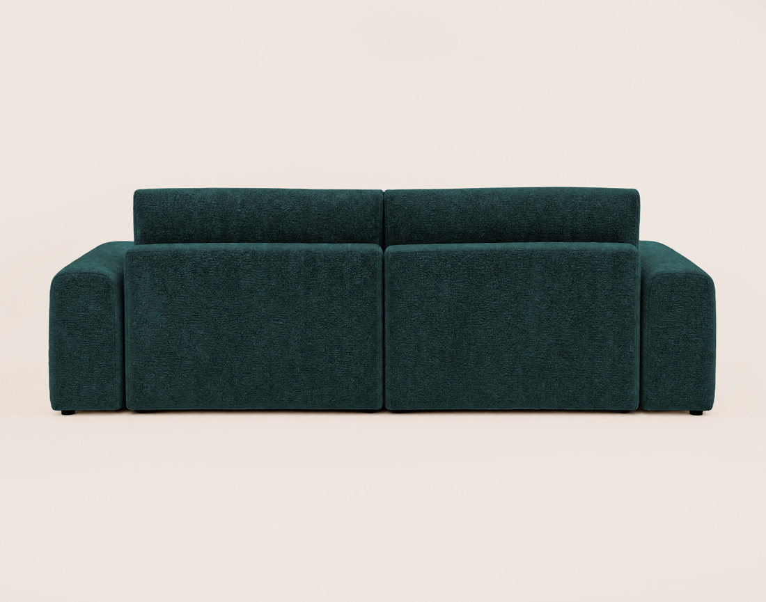 Canapé COSNTANCE d'angle réversible 4 places convertible avec coffre en velours relief | Best Mobilier