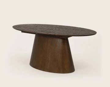 Table à manger CLOVIS extensible plateau en plaqué chêne 6 à 8 personnes | Best Mobilier