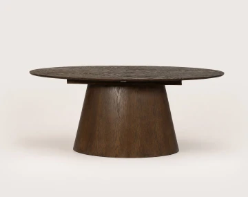 Table à manger CLOVIS extensible plateau en plaqué chêne 6 à 8 personnes | Best Mobilier