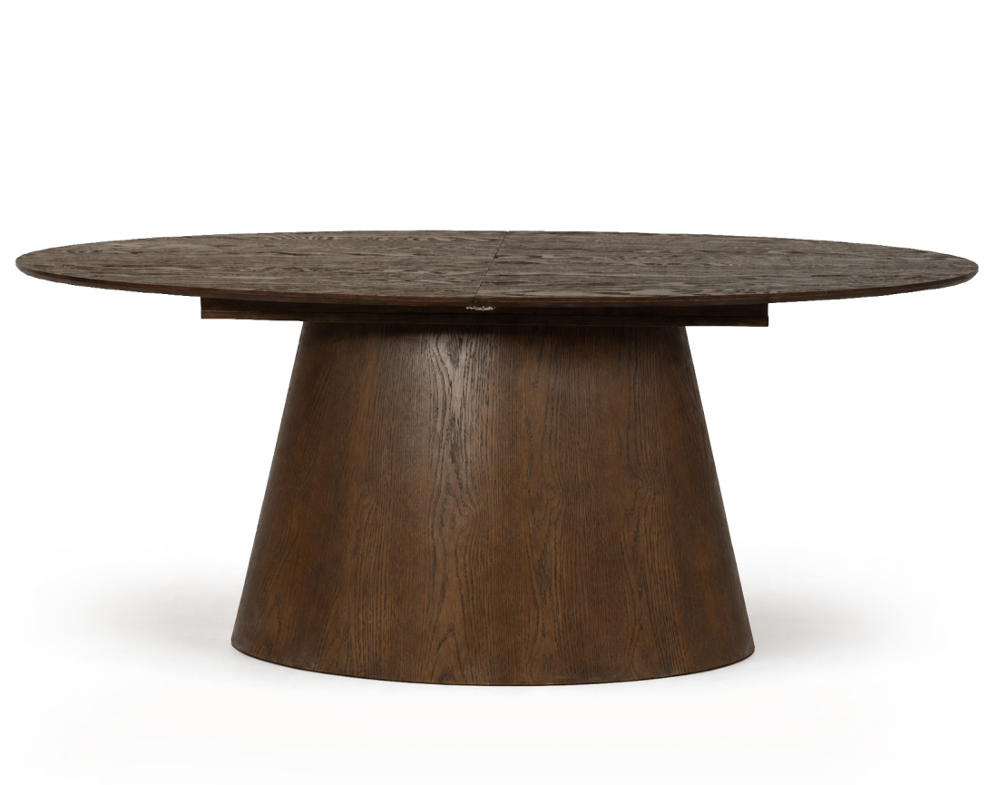 Table à manger CLOVIS extensible plateau en plaqué chêne 6 à 8 personnes | Best Mobilier