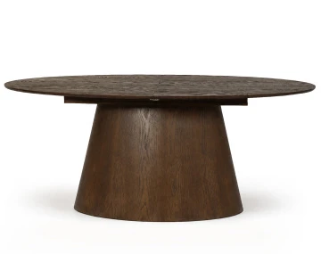 Table à manger CLOVIS extensible plateau en plaqué chêne 6 à 8 personnes | Best Mobilier
