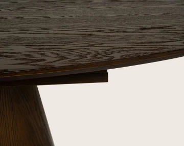 Table à manger CLOVIS extensible plateau en plaqué chêne 6 à 8 personnes | Best Mobilier