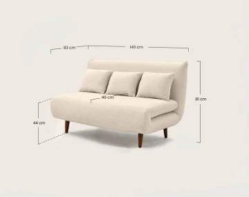 Banquette LUMI convertible clic-clac 2 places en velours côtelé | Best Mobilier