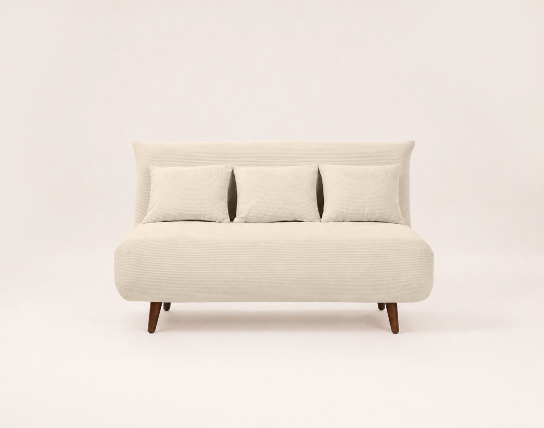 Banquette LUMI convertible clic-clac 2 places en velours côtelé | Best Mobilier