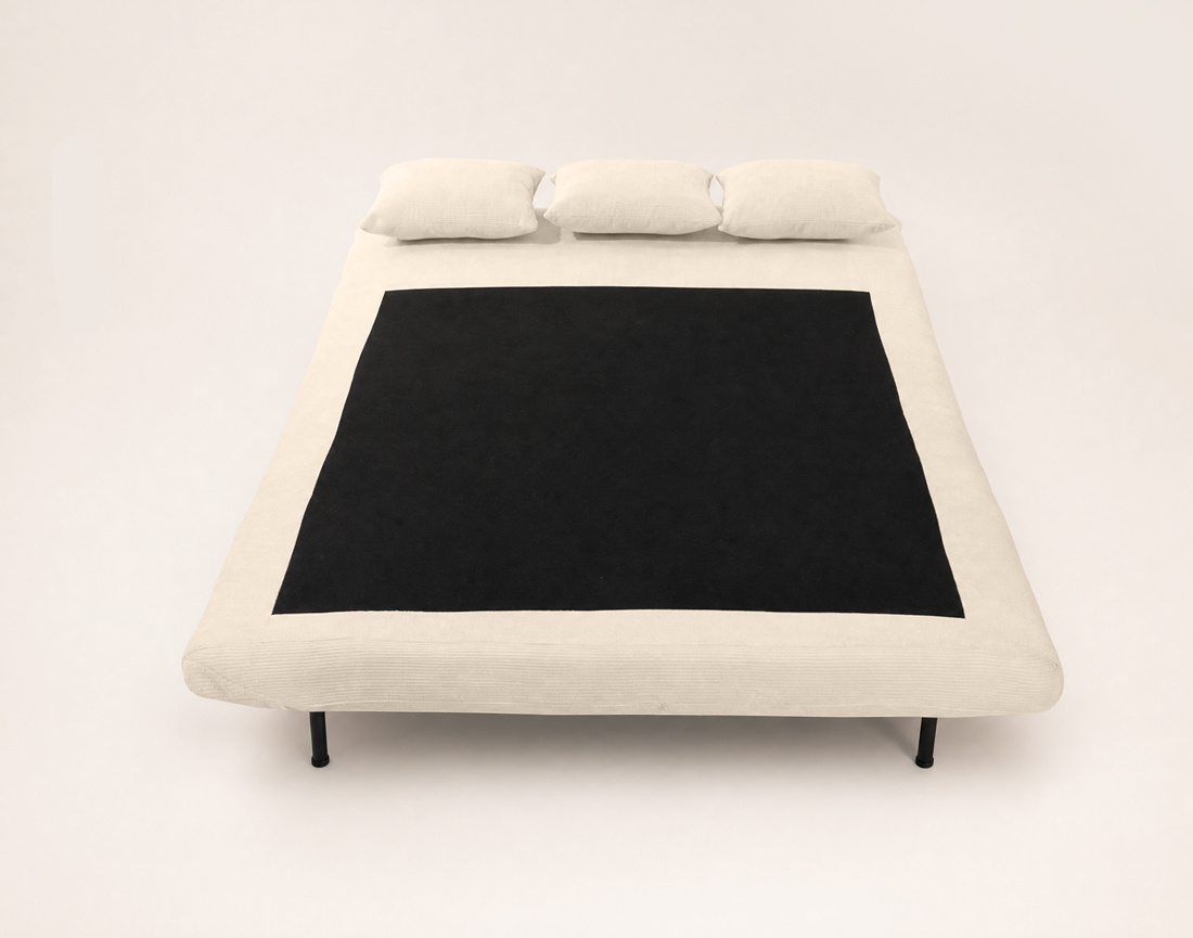 Banquette LUMI convertible clic-clac 2 places en velours côtelé | Best Mobilier