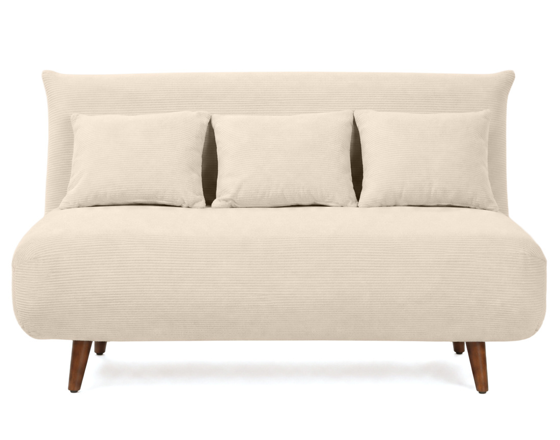 Banquette LUMI convertible clic-clac 2 places en velours côtelé | Best Mobilier