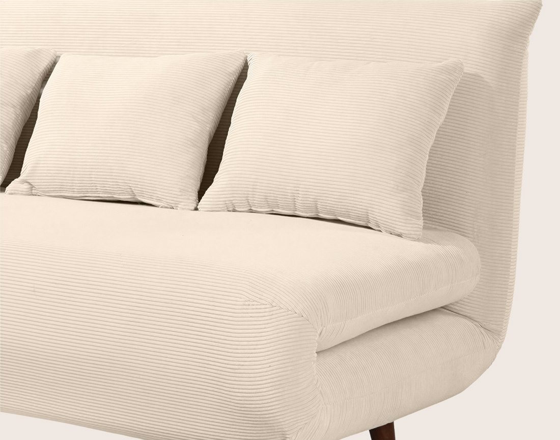 Banquette LUMI convertible clic-clac 2 places en velours côtelé | Best Mobilier