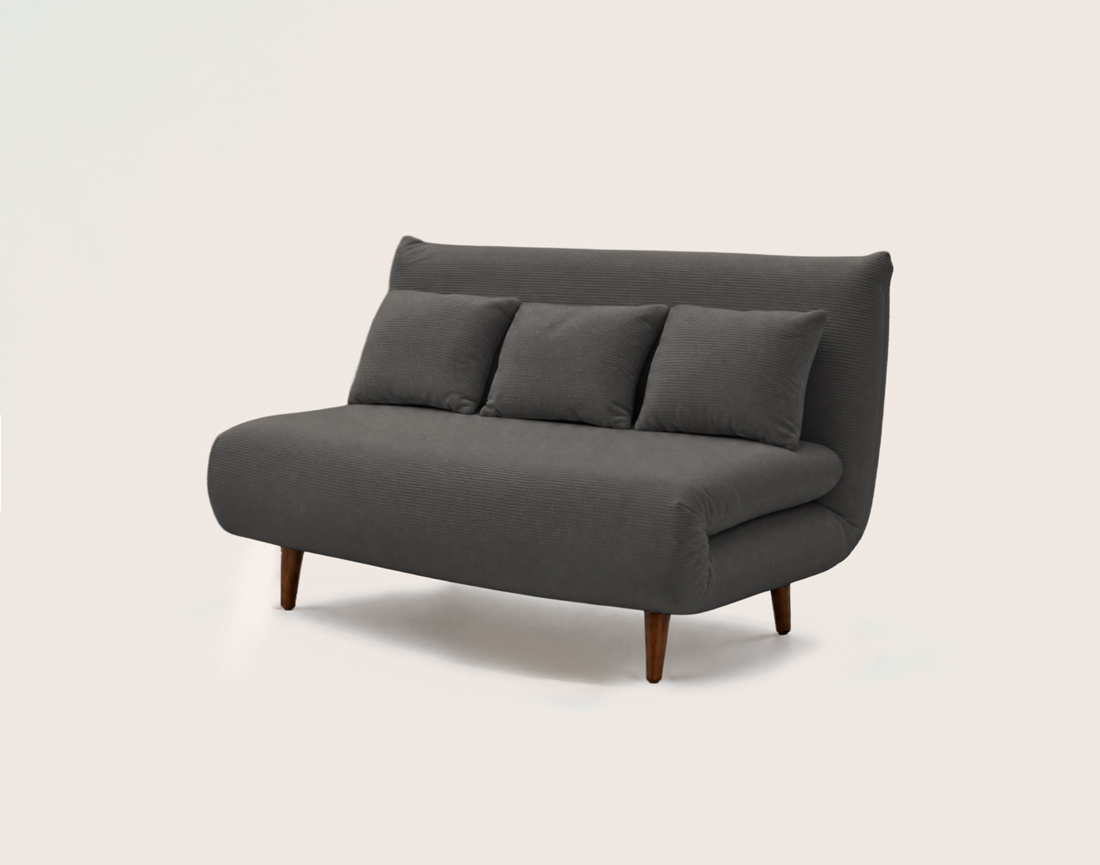 Banquette LUMI convertible clic-clac 2 places en velours côtelé | Best Mobilier