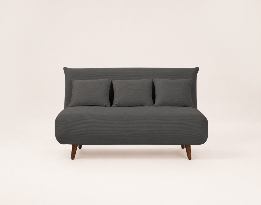 Banquette LUMI convertible clic-clac 2 places en velours côtelé | Best Mobilier