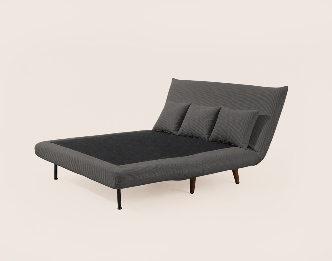 Banquette LUMI convertible clic-clac 2 places en velours côtelé | Best Mobilier