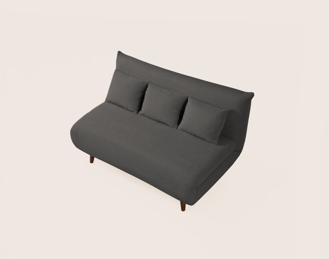 Banquette LUMI convertible clic-clac 2 places en velours côtelé | Best Mobilier
