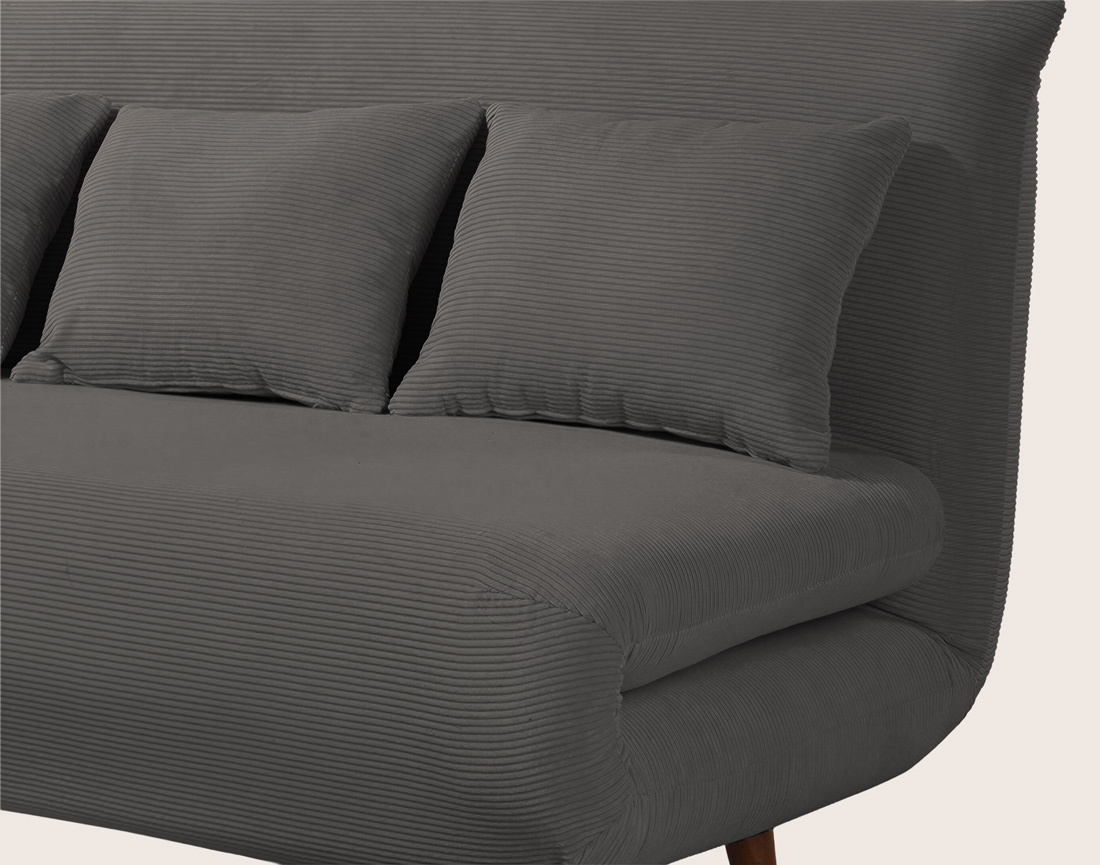 Banquette LUMI convertible clic-clac 2 places en velours côtelé | Best Mobilier