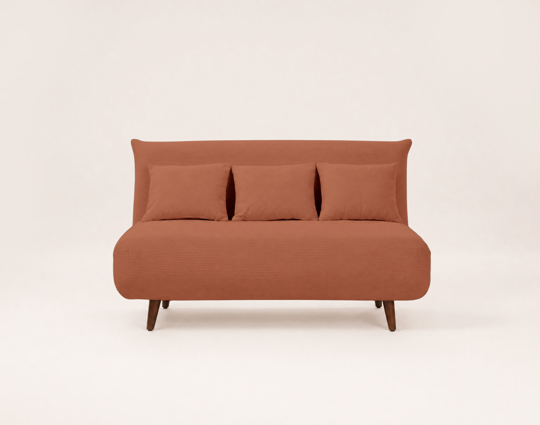 Banquette LUMI convertible clic-clac 2 places en velours côtelé | Best Mobilier
