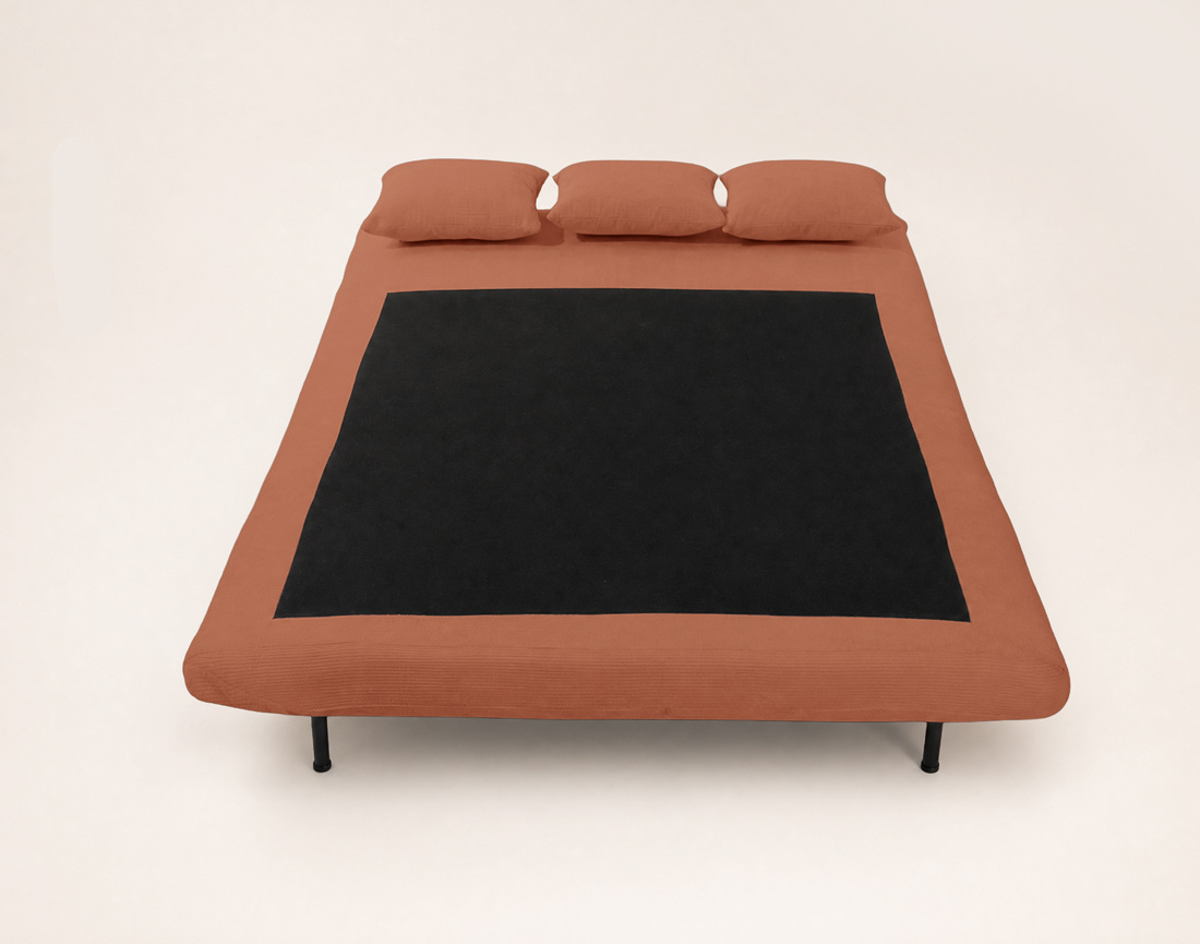 Banquette LUMI convertible clic-clac 2 places en velours côtelé | Best Mobilier