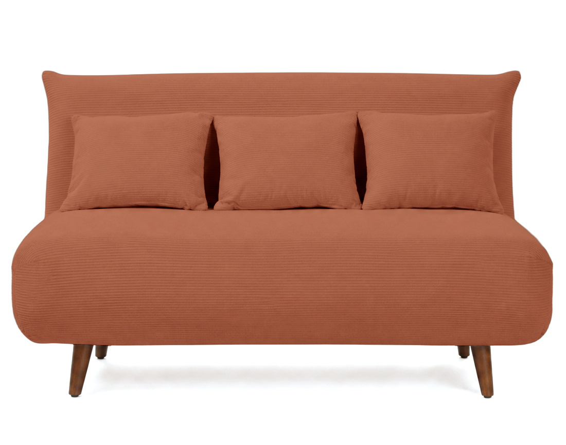 Banquette LUMI convertible clic-clac 2 places en velours côtelé | Best Mobilier