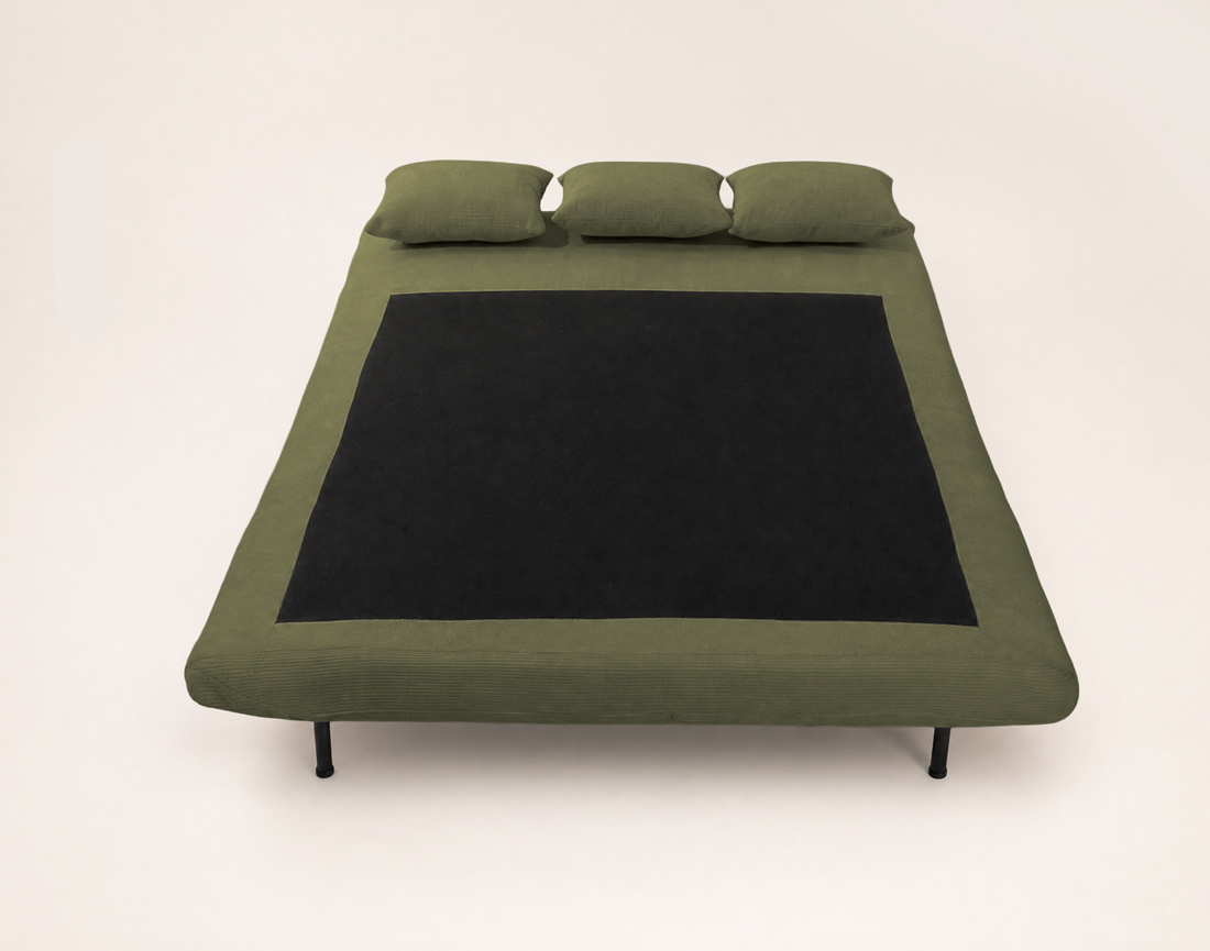 Banquette LUMI convertible clic-clac 2 places en velours côtelé | Best Mobilier