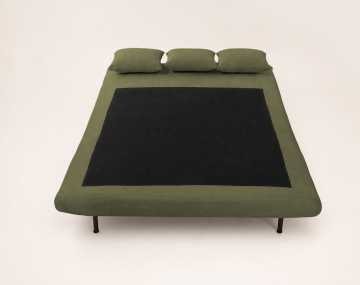 Banquette LUMI convertible clic-clac 2 places en velours côtelé | Best Mobilier