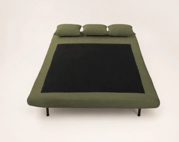 Banquette LUMI convertible clic-clac 2 places en velours côtelé | Best Mobilier