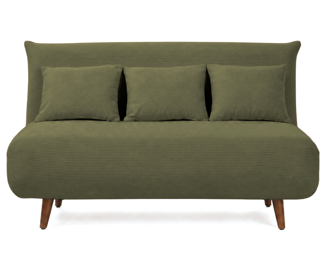 Banquette LUMI convertible clic-clac 2 places en velours côtelé | Best Mobilier