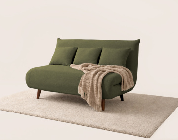 Banquette LUMI convertible clic-clac 2 places en velours côtelé | Best Mobilier