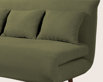 Banquette LUMI convertible clic-clac 2 places en velours côtelé | Best Mobilier